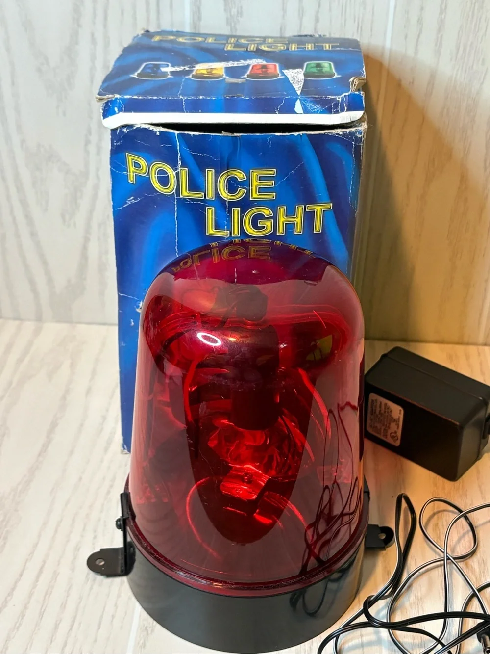 Vintage Party Rotating Flashing DJ Light Red Motion Police Tested